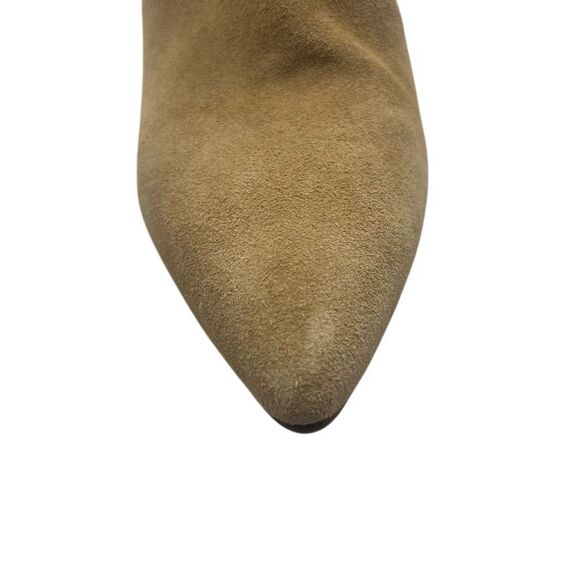 🧧SOLD🧧Larroudé Cindy Hi Faux Fur Boot Knee High Brown Size 7.5 Suede Leather - Picture 12 of 14